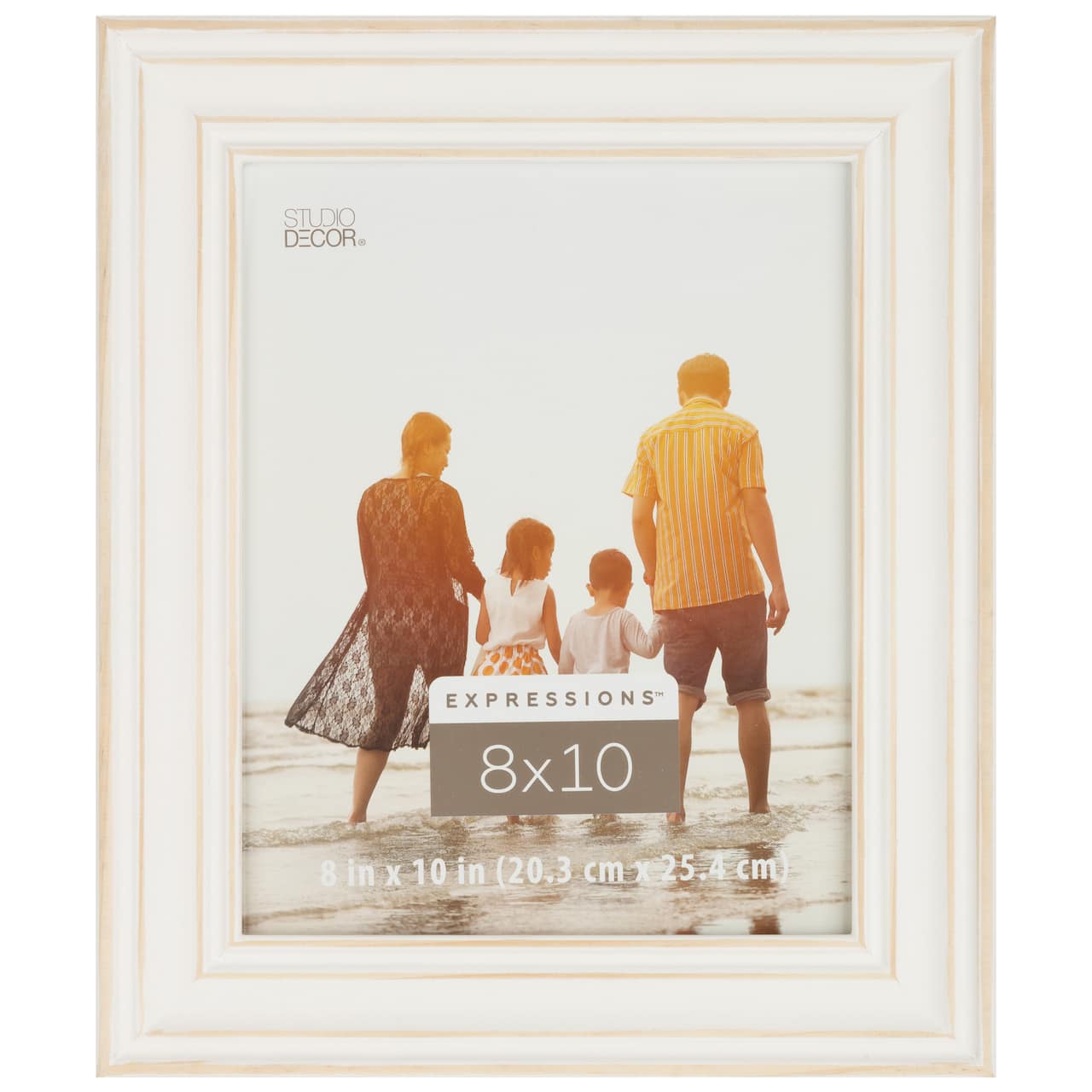 Expressions™ 8" x 10" White with Distressed Edges Frame by Studio Décor®